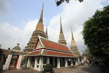 Fototapeta na wymiar Wat Pho in Bangkok, Temple of Reclining Buddha
