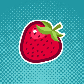 Free: Flat icon design collection boobs and strawberry vector image 