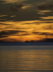 Cape Cod Sunset w/Boat