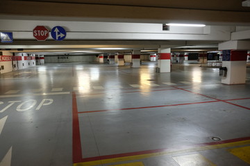 covered parking empty mall