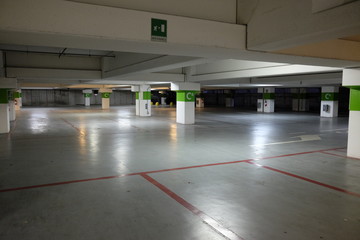 covered parking empty mall