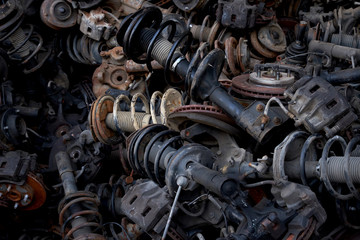 Old car parts.