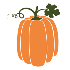 Pumpkins. Silhouette on white background. Vector illustration