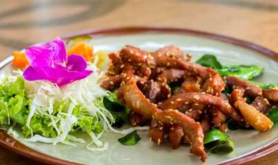 Fried Sun-dried pork.