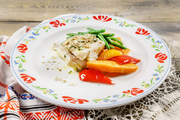 fish with vegetables