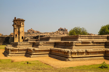 Ancient temple in Hampi, Karnataka, India