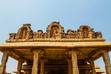 Ancient ruined temple in Hampi, Karnataka, India.