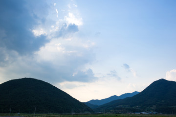 The cloud scenery was filmed in Yeongcheon-si, South Korea