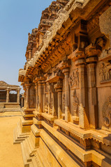 Ancient ruined temple in Hampi, Karnataka, India.