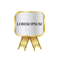 Beautiful colored ribbon. Realistic Ribbon with inscription: Lorem ipsum