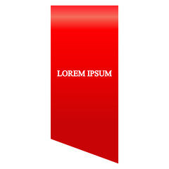 Beautiful colored ribbon. Realistic Ribbon with inscription: Lorem ipsum