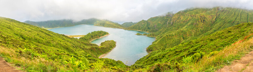 Lagoa do Fogo on the island of Sao Miguel in the Azores, Portugal
