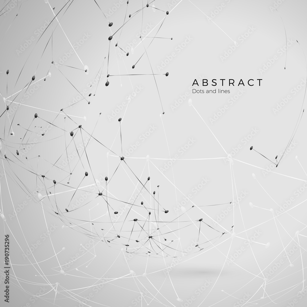 Poster abstract particle background. futuristic plexus array big data. atomic and molecular pattern. vector