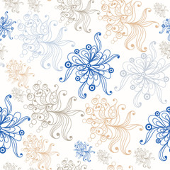 Fototapeta na wymiar Graphic illustration with seamless pattern 13