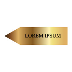 Beautiful colored ribbon. Realistic Ribbon with inscription: Lorem ipsum