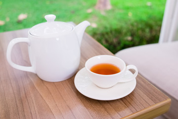 Hot Tea Beside the Garden