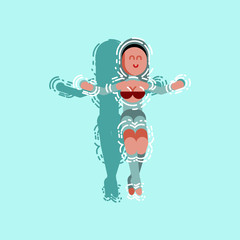 Girl chilling in pool