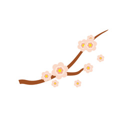 Simple Japanese Sakura Flower Illustration