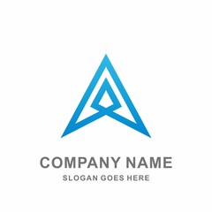 Geometric Triangle Pyramid Arrow Paper Plane Architecture Interior Building Business Company Stock Vector Logo Design Template