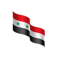 Syria flag, vector illustration