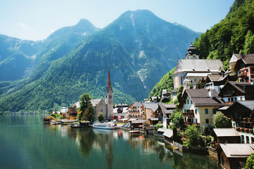 Village of Hallstatt in Austria