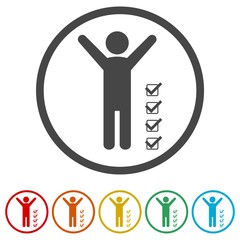 Checklist Icon, 6 Colors Included