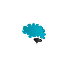 Abstract brain, creative mind logo vector design template