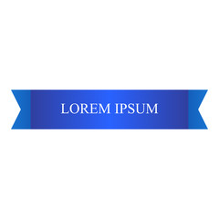 Beautiful colored ribbon. Realistic Ribbon with inscription: Lorem ipsum