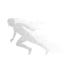 Running man from particles.