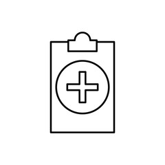 Clipboard with checklist icon. Line icon of clipboard with checklist icon for web