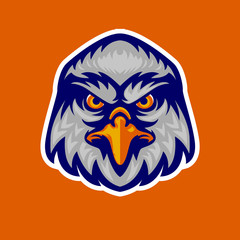 eagle head mascot artwork template