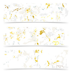 Natural realistic white halftone marble texture cards collection