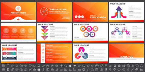Modern Elements of infographics for presentations templates for banner - obrazy, fototapety, plakaty