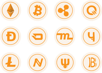 New currency icons and the new chapter of financial networks. Worldwide technology. Vector illustrations for website, page, application, annual report and presentations.