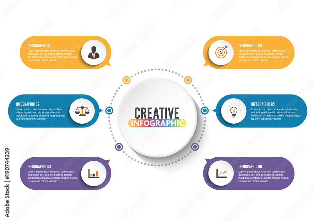Poster business data visualization. process chart. abstract elements of graph, diagram with steps, options,