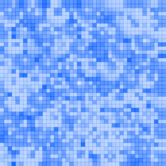pixel mosaic blue. squares abstract blue. aqua background pattern for design. azure grunge texture. halftone effect. eps10 vector illustration.
