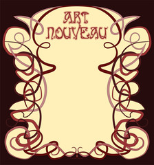 Background in art nouveau style, vector illustration