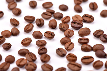 Roasted coffee beans, can be used as a background.