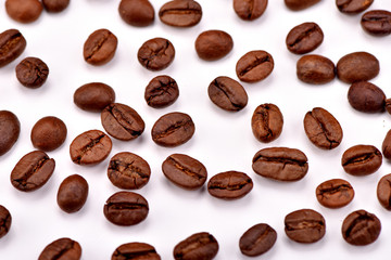 Roasted coffee beans, can be used as a background.