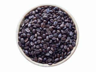 Fototapeta premium Black coffee seed in basket