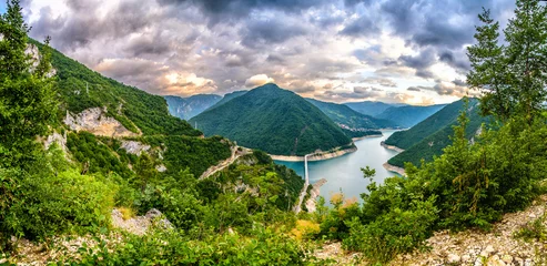 Foto op Plexiglas Montenegro bergen, Durmitor Piva, Tara Panorama © hajdar