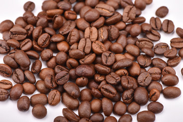 Roasted coffee beans, can be used as a background.