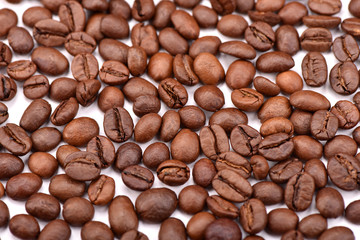 Roasted coffee beans, can be used as a background.