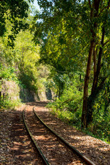 Fototapeta premium Death railway historical in Kanchanaburi Thailand