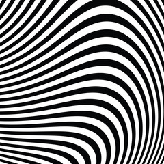 Abstract Black and White Modern Striped Background