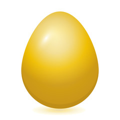 Golden egg. Isolated on white background. Easter day. Vector