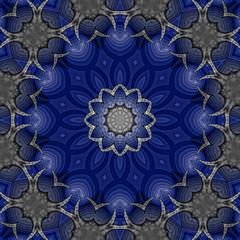 abstrakt fraktal zwölfseitig mandala illustration