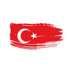 Turkey flag, vector illustration