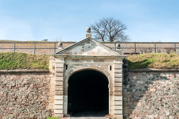 One of the entrance to Petrovaradin fortress in Novi Sad, Serbia, place of Exit Festival
