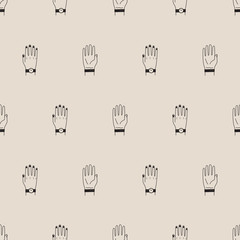 Hand Finger Seamless Pattern Vector isolated wallpaper background brown